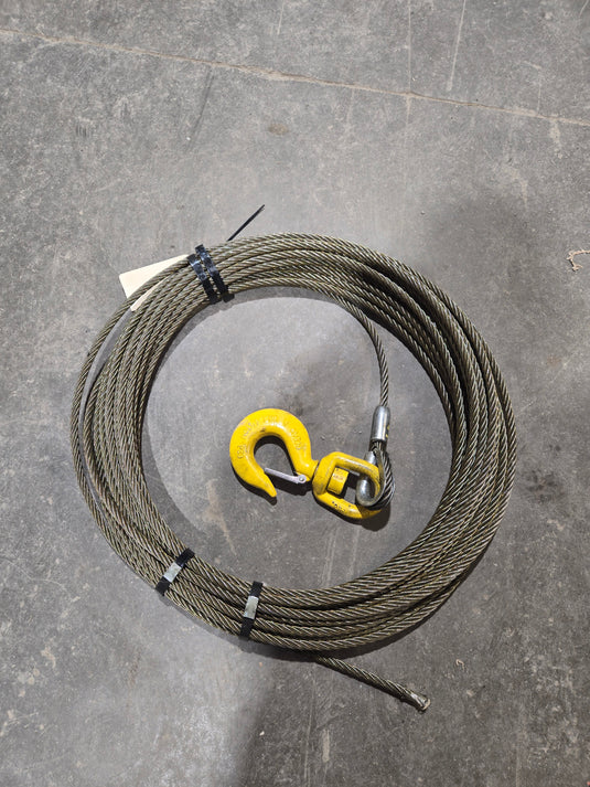 7/16" X 125' 6/36 fiber core winch cable