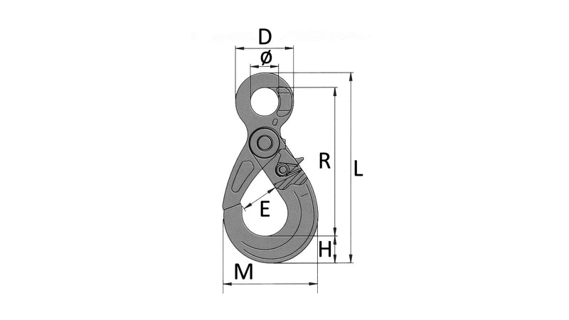 Load image into Gallery viewer, G100 EYE HOOK WITH POSITIVE LOCKING LATCH
