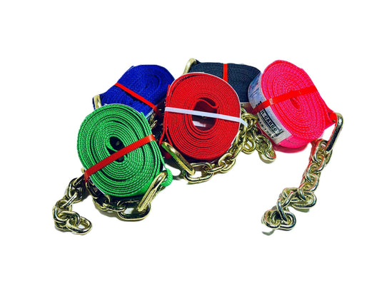 WINCH STRAP W/ CHAIN LINK - 2"