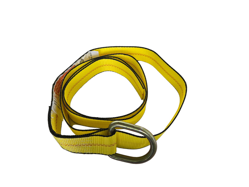 Load image into Gallery viewer, This 2-inch wide by 8-foot long lasso strap is designed for securing vehicle wheels during transport, especially in rollback, flatbed, and auto hauler applications. Made from heavy-duty polyester webbing, it offers excellent strength, flexibility, and resistance to weather, abrasion, and UV rays.
