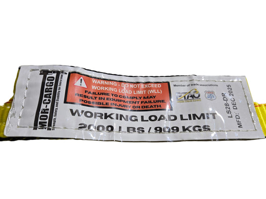 LS28-DR - LASSO STRAP W/ D-RING - 2"