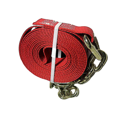 WINCH STRAP W/ CHAIN LINK - 2"