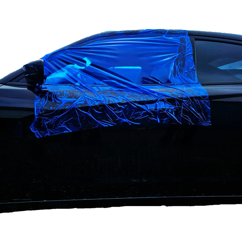 Load image into Gallery viewer, Smash Wrap is a high-strength, self-adhesive protective film designed to seal and secure wrecked or damaged vehicles during transport and storage. This heavy-duty plastic wrap provides a reliable barrier against wind, rain, dirt, and debris, helping to protect the interior and cargo area of vehicles with broken windows, missing doors, or structural damage.
