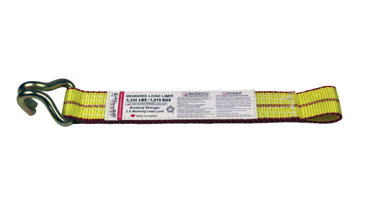 2" X 15" TAIL STRAP WITH 7/16" WIRE HOOK LOOP END