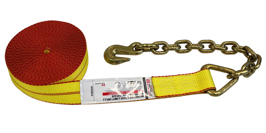 WS330-C - 3″ WINCH STRAP WITH 3/8″ CHAIN ANCHOR