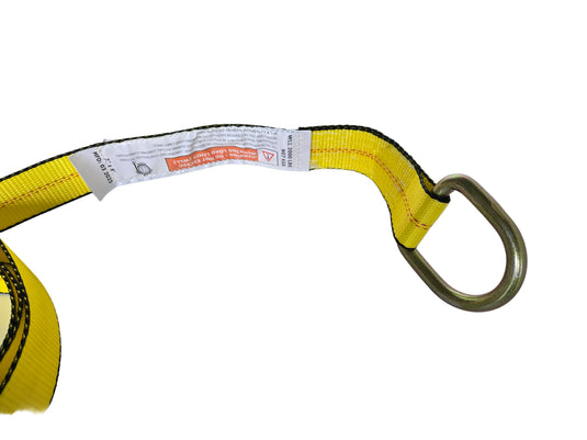 Yellow lasso strap with D-ring