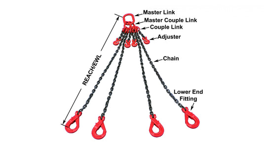 G100 Bridle Chain Slings with 4 chains